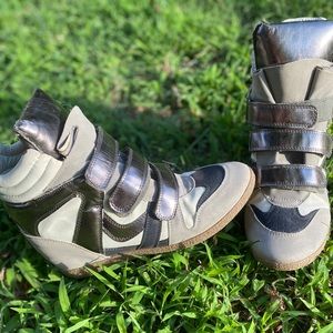 Metallic  *MOON Booties* Wedge Sneakers